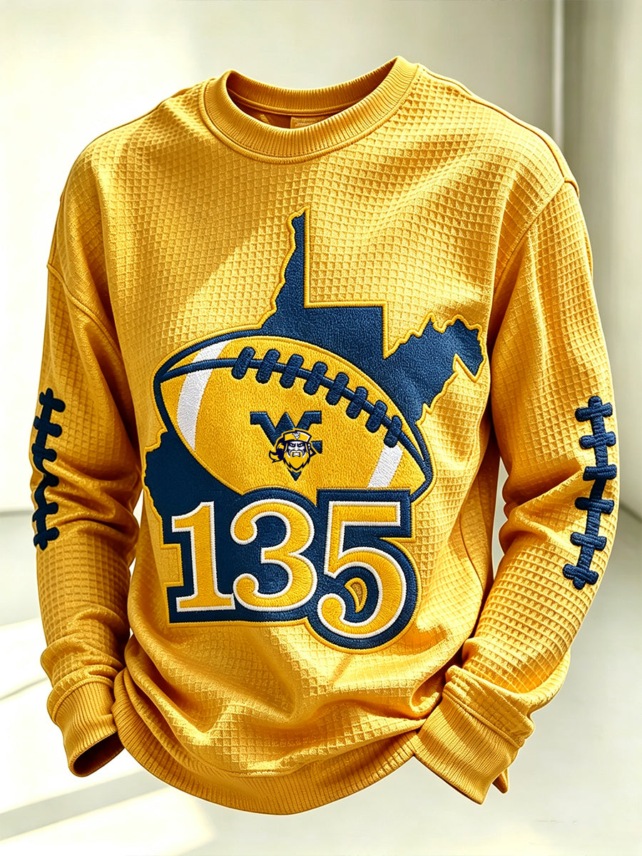 Men'S Football Printed Waffle T-Shirt