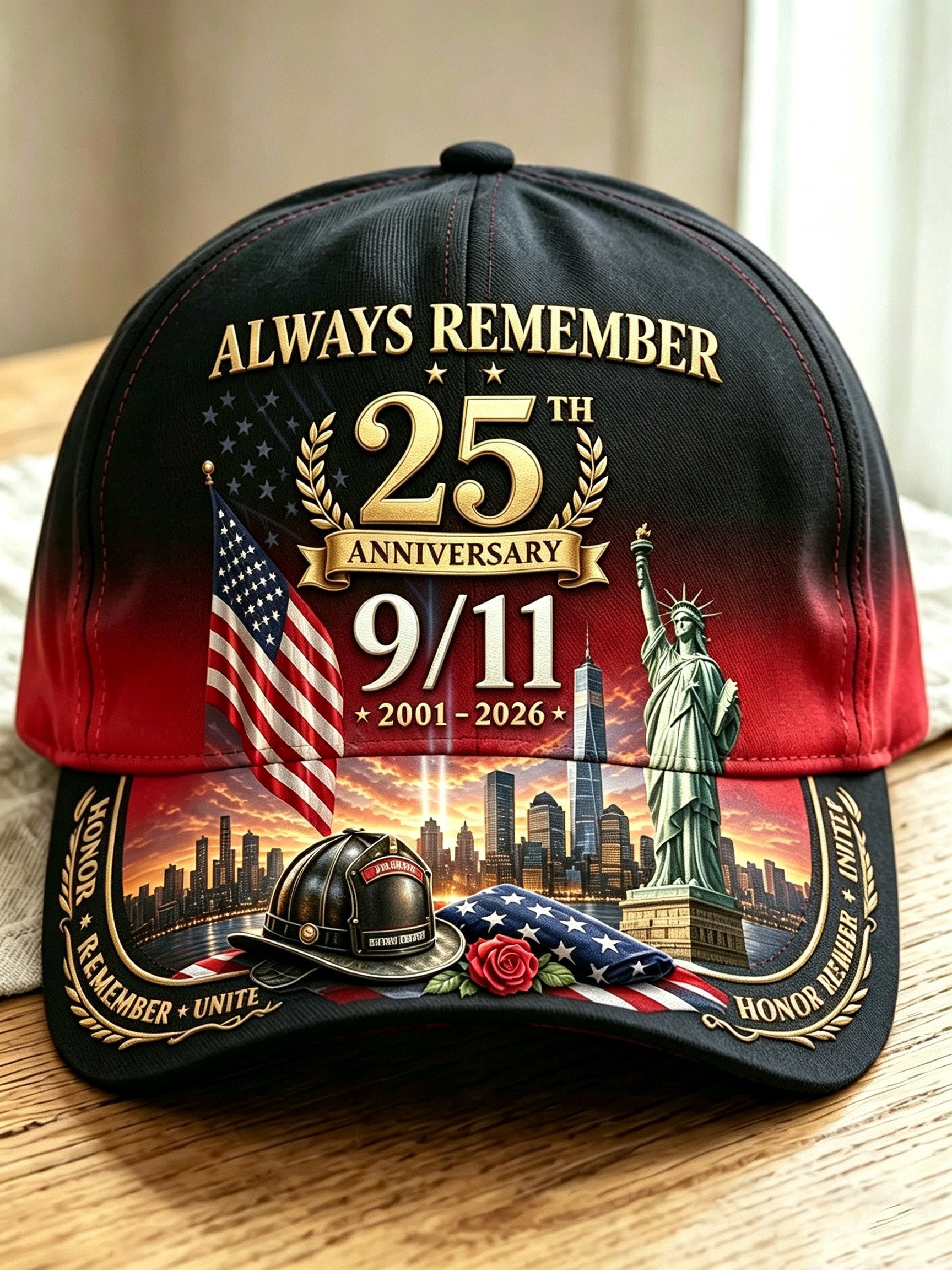 9/11 Memorial Printed Hat (Unisex)