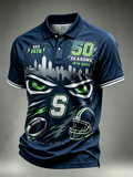 Men's Seattle Football Team 50th Anniversary Art Print Polo