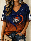 Women's Football Printed Casual Sweatshirt