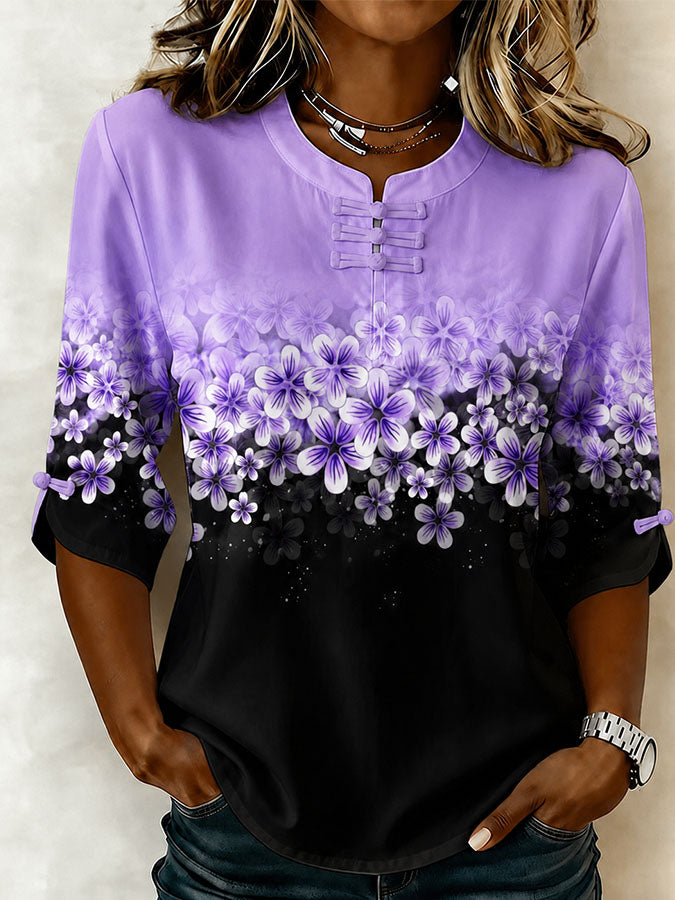 Women'S Breast Cancer Awareness Publicity Prevention Printed Casual Top
