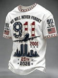 Men's We Will Never Forget 9 11 Printing  T-Shirts