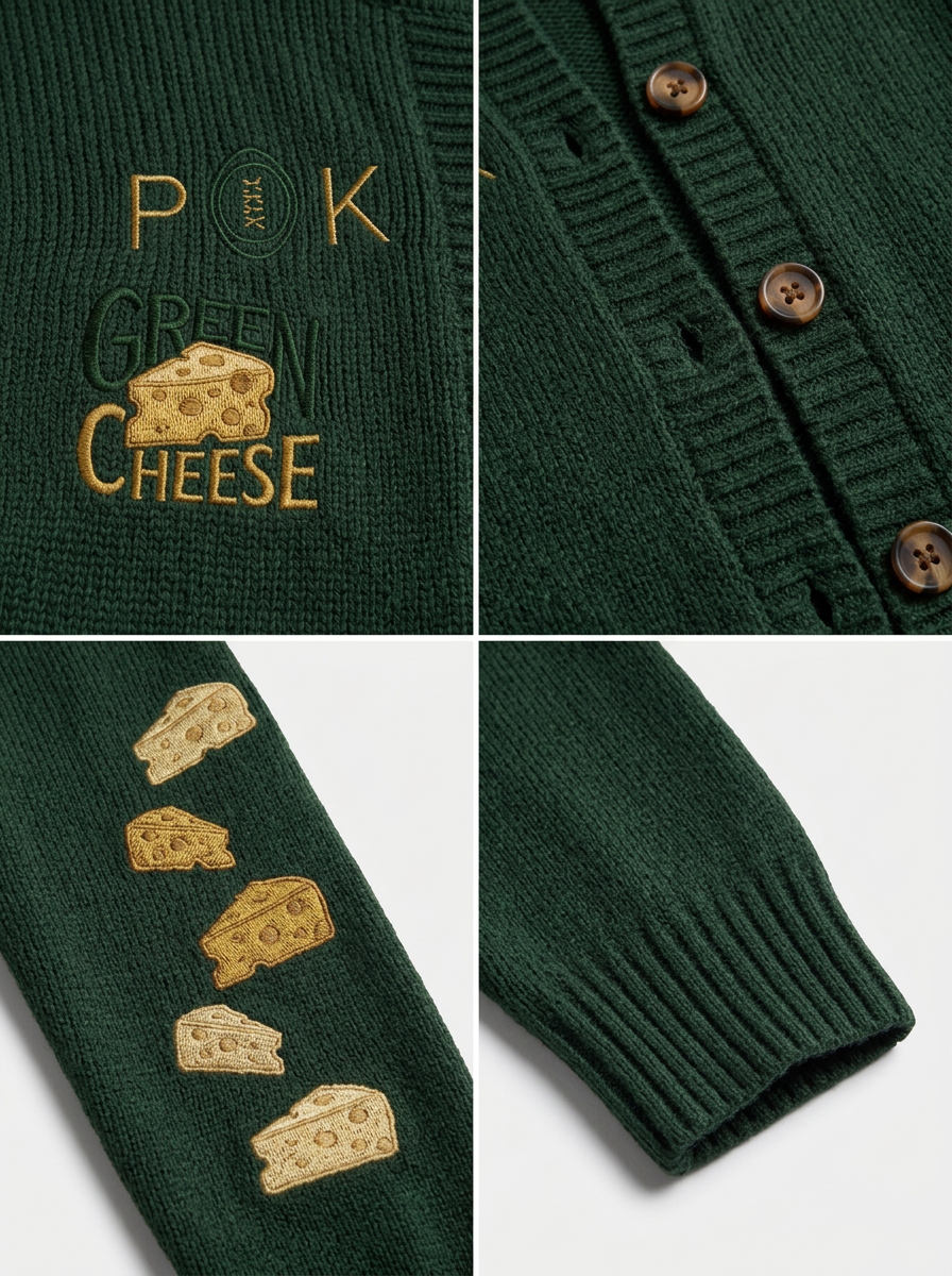 Women's Green Bay Football Cheese Printed Cardigan