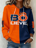 Women's Football Print Sweatshirt