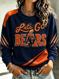 Women's Football Printed Casual Sweatshirt