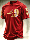 Men's Football Pattern Waffle T-Shirt