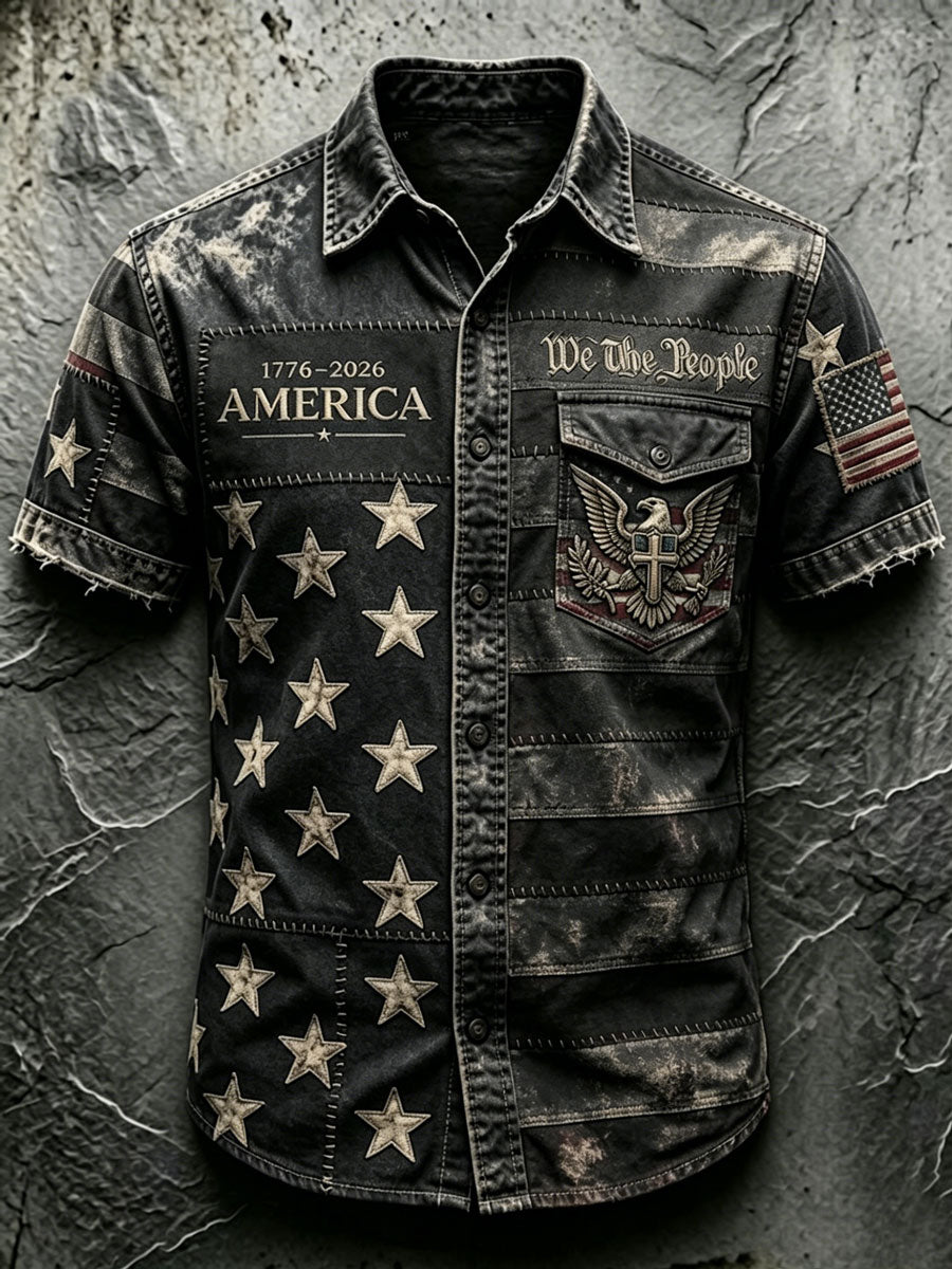 Men'S 250Th Anniversary National Faith Print  Shirt