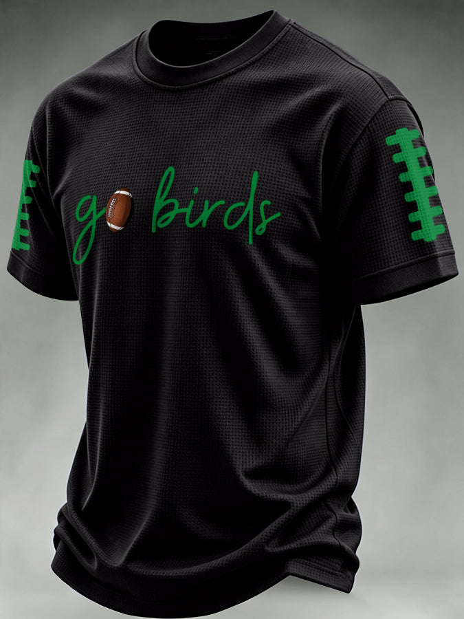 Men'S Football Print Waffle T-Shirt