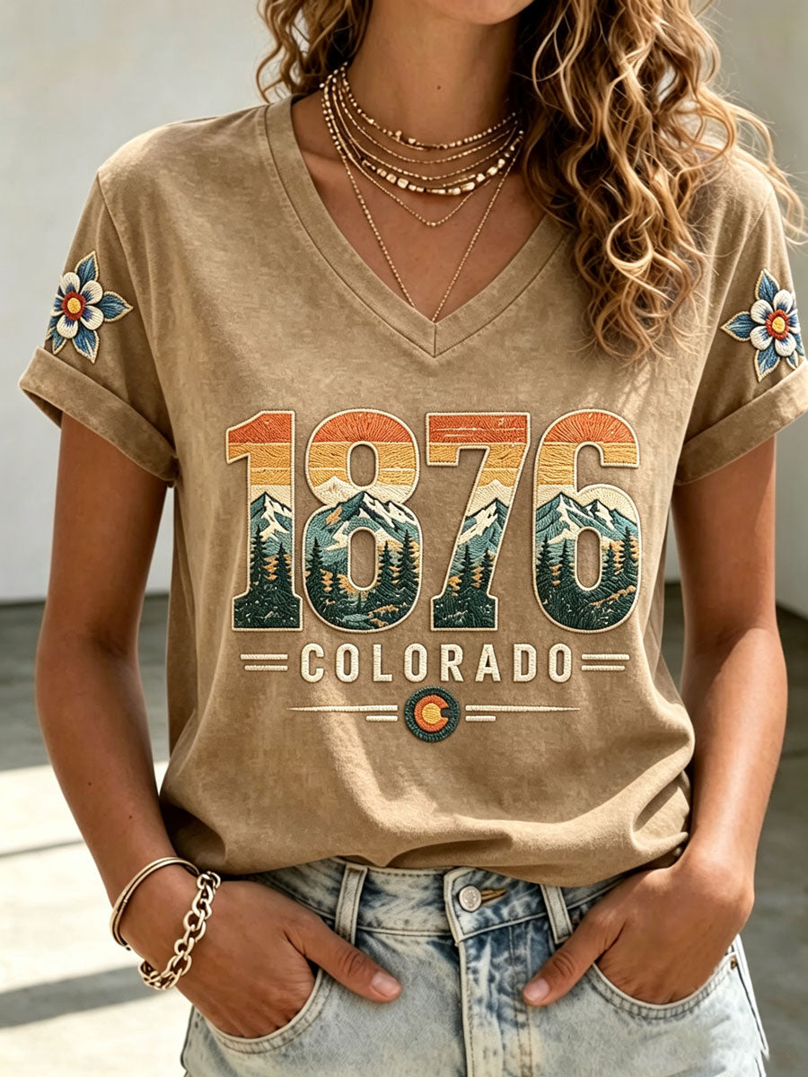 Women's Colorado 150years Anniversary Casual T-shirt