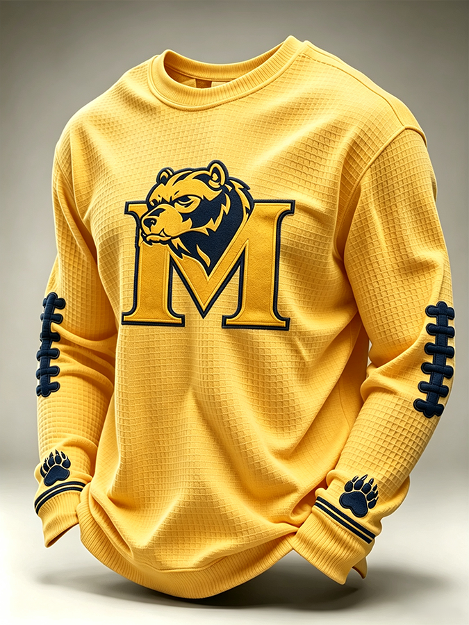 Men'S Rugby Printed Waffle T-Shirt