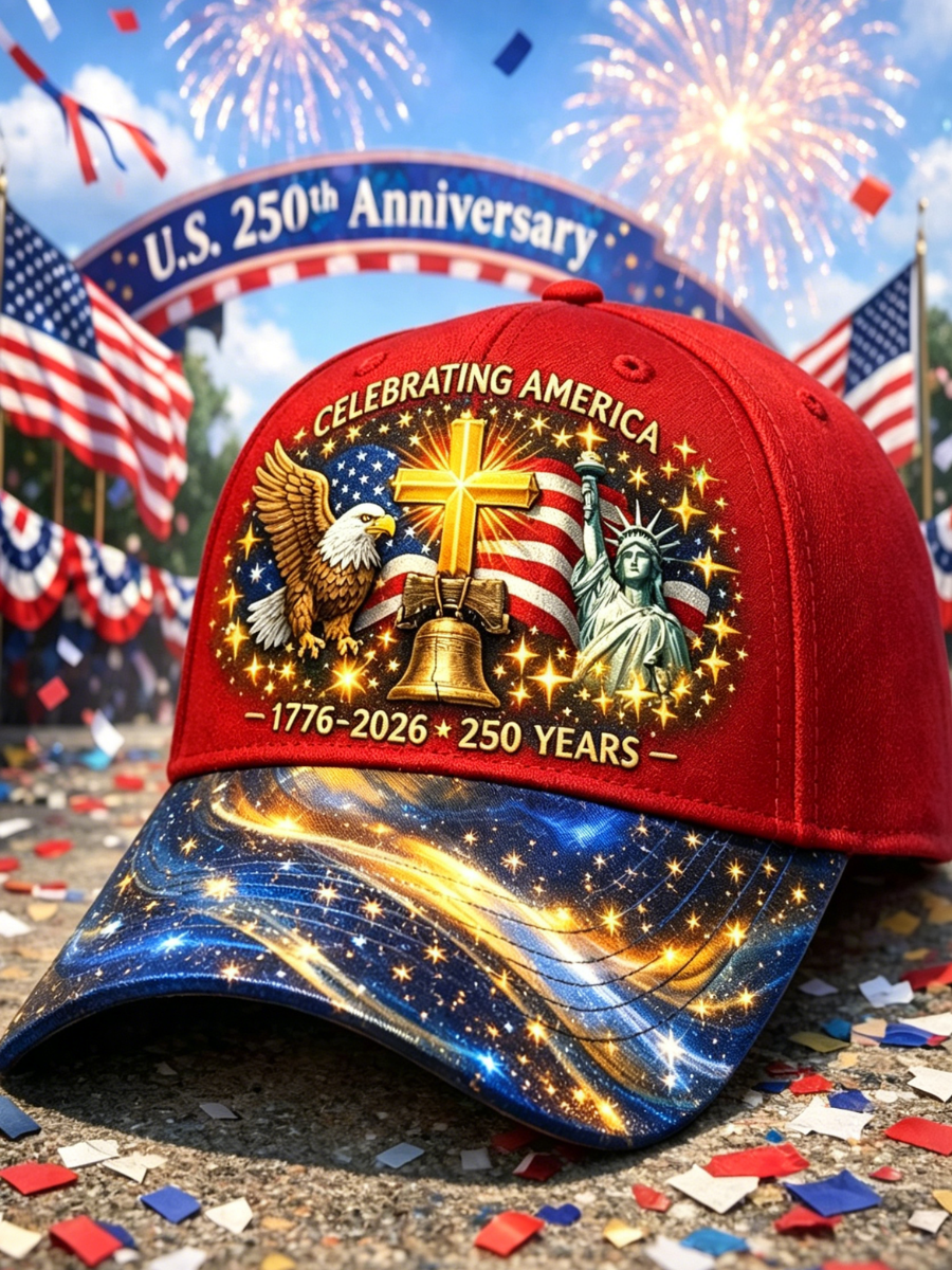 Unisex 250Th Anniversary Printed Baseball Hat