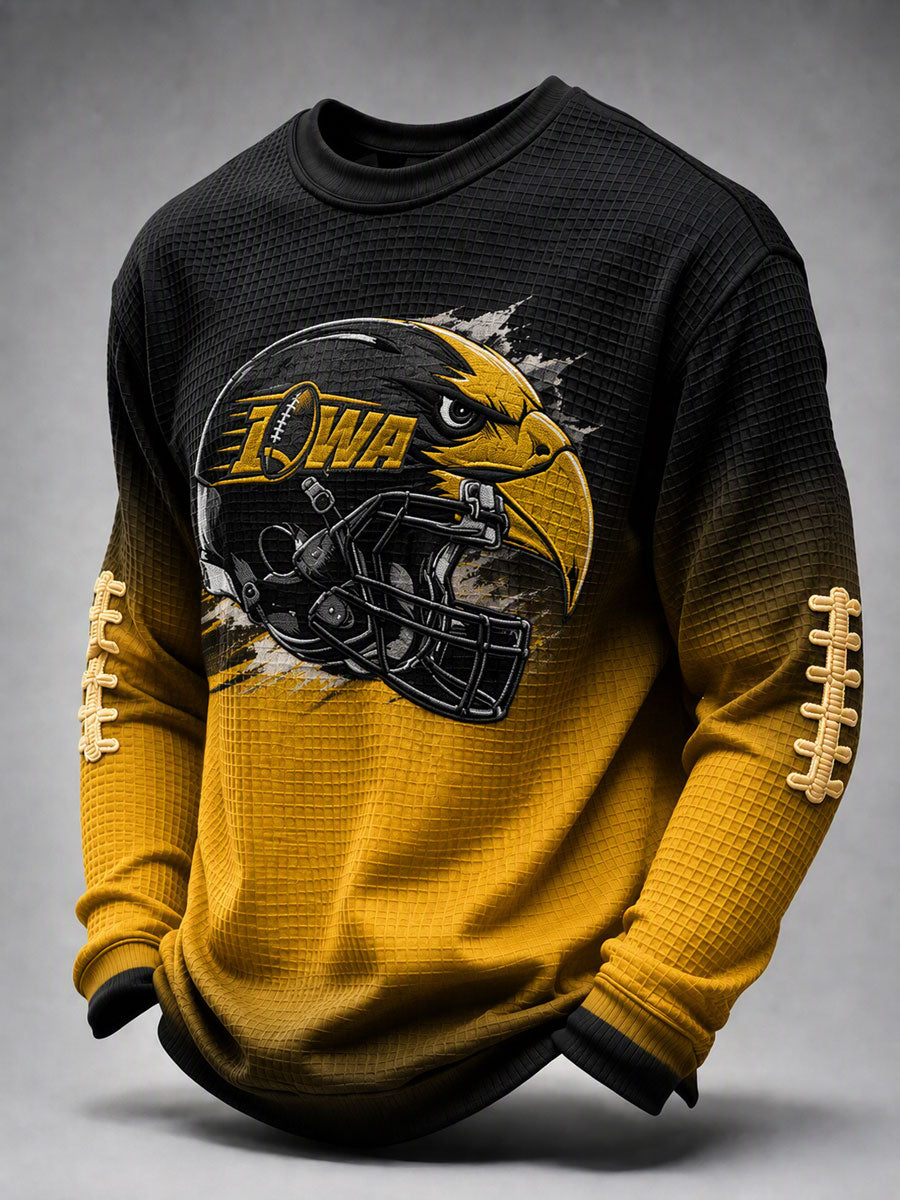 Men'S Football Printed Waffle T-Shirt