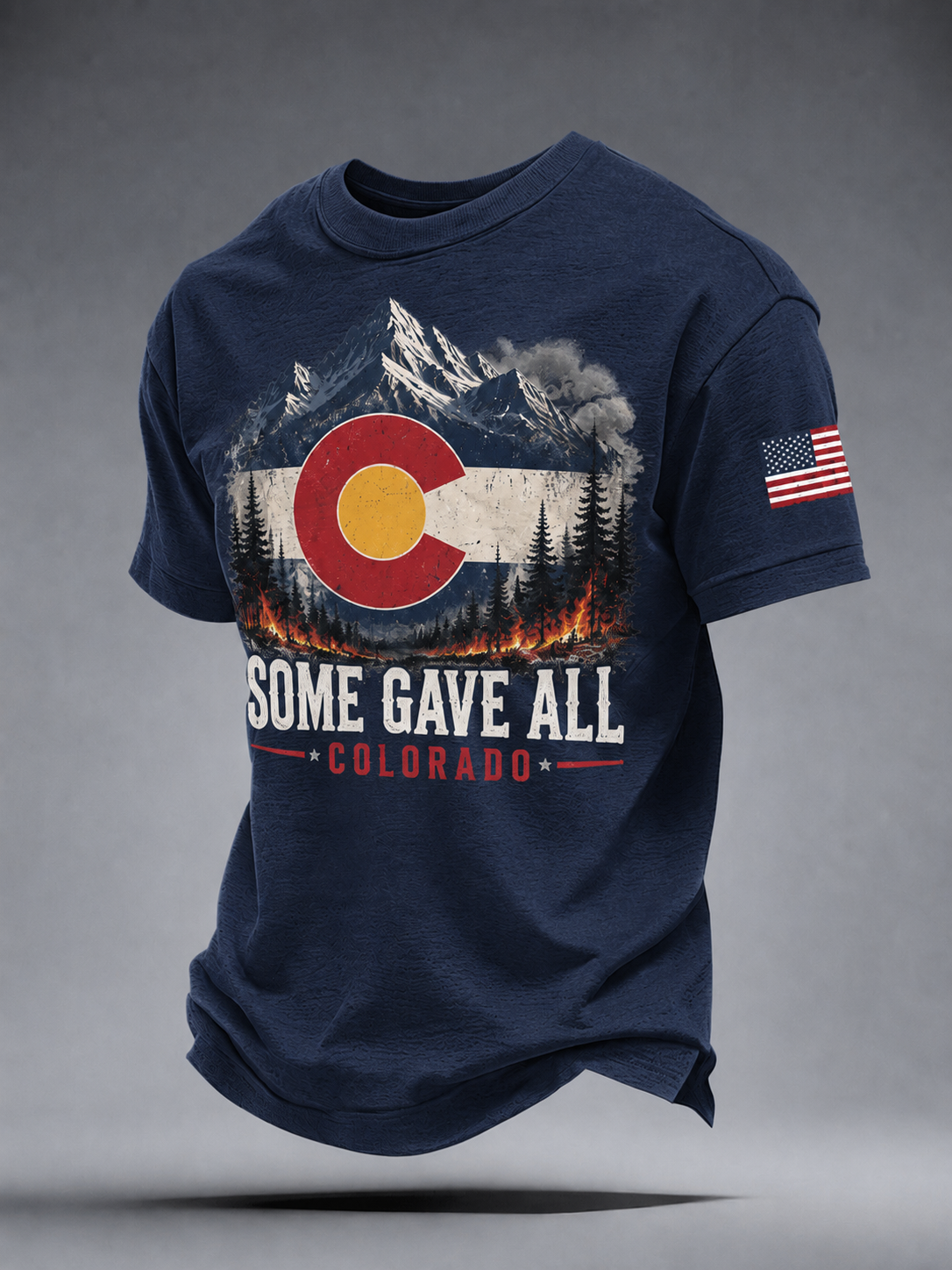 Men'S Colorado Strong: Rising From The Ashesn Printed T-Shirt