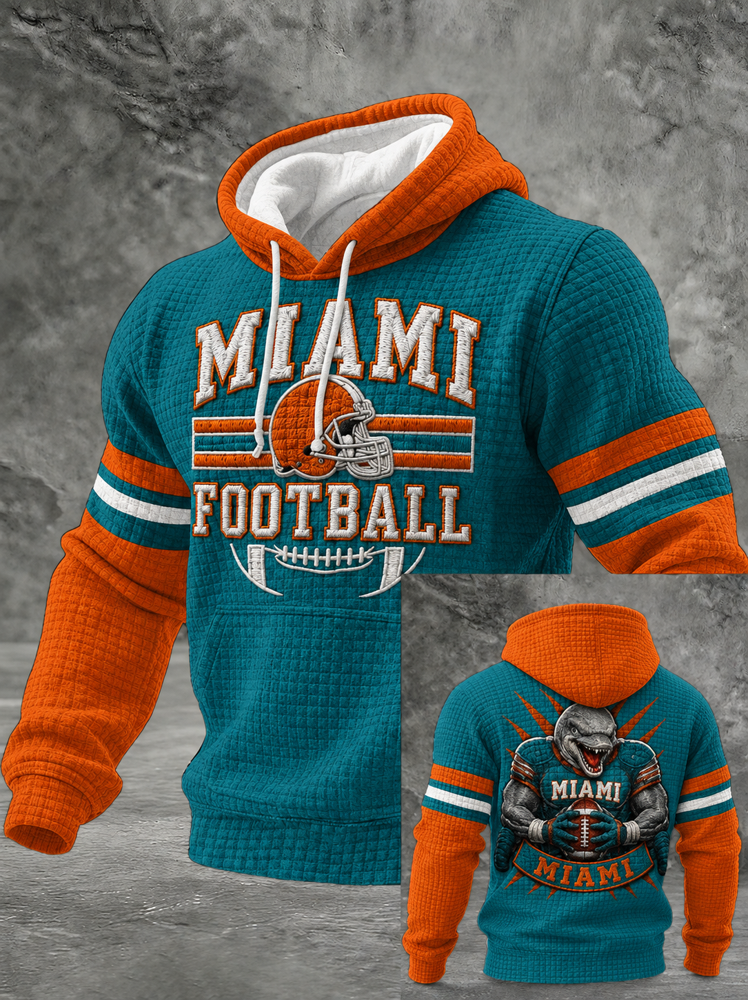 Men's Football Printed Casual Hoodie