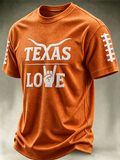 Men's Football Print Casual T-Shirt