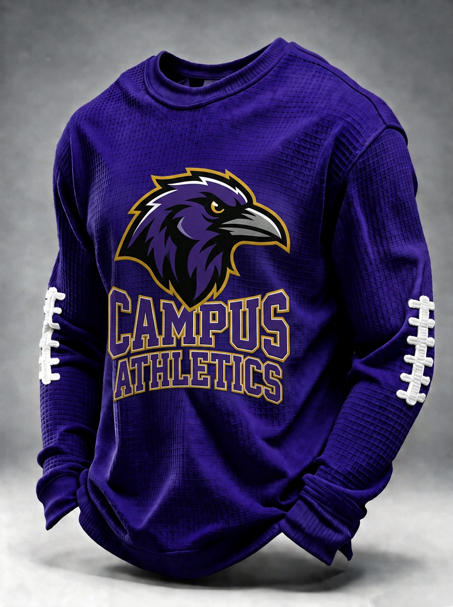 Unisex Baltimore Ravens Campus Athletics Raven Head Printed T-shirt
