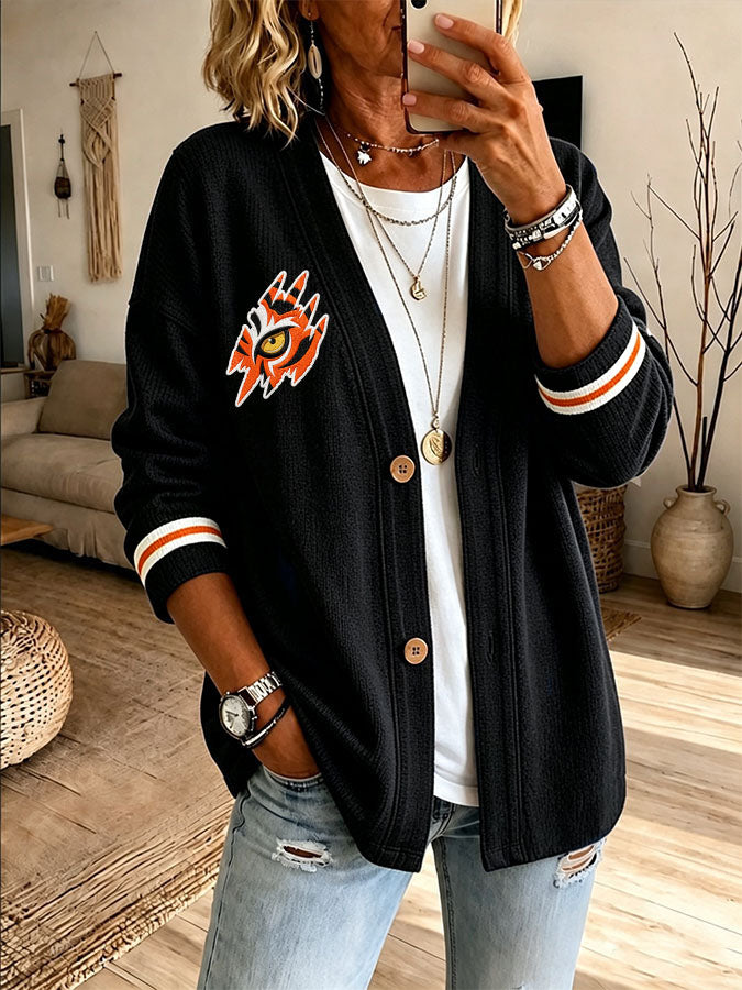 Women'S Football Casual Cardigan