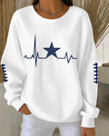 Women'S Embroidered Round Neck Football Top