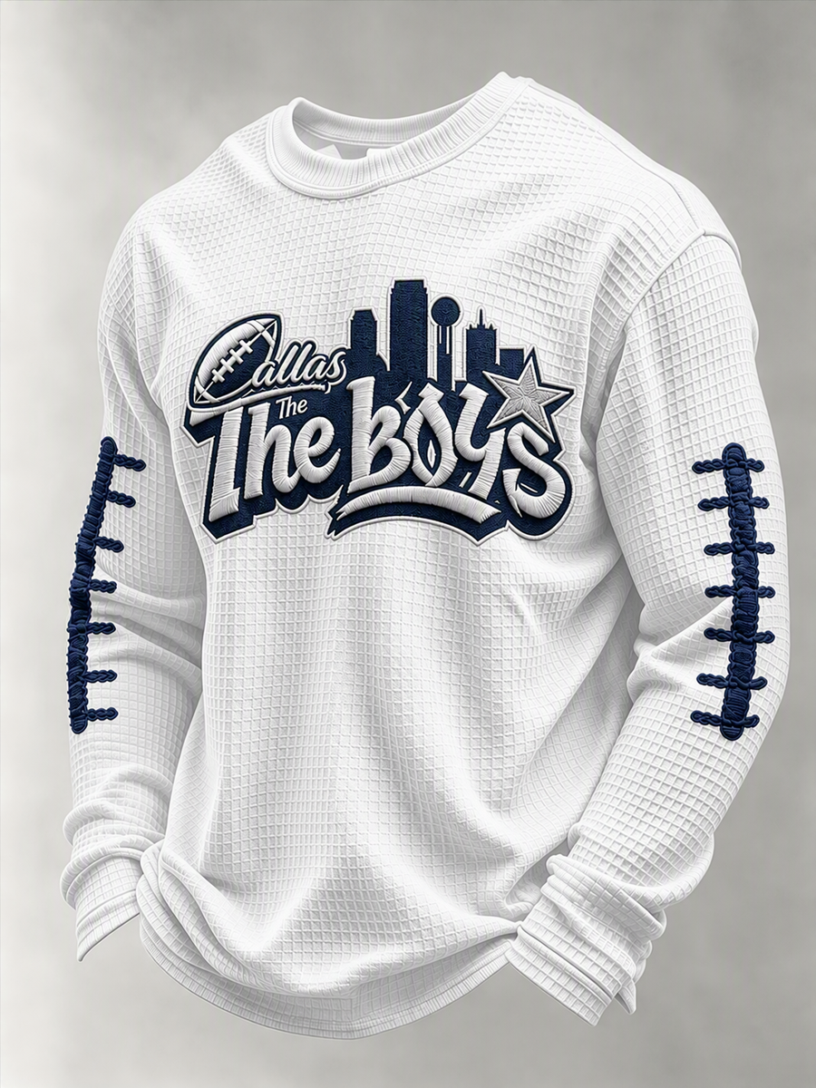 Men'S Retro Football Waffle T-Shirt