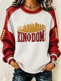 Women's Football Printed Casual Sweatshirt