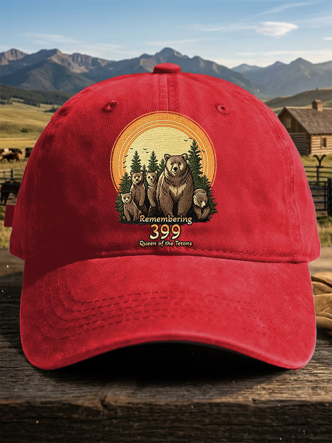 Retro Remembering 399 Queen Of The Tetons Print Baseball Cap