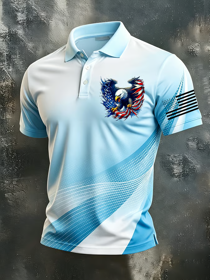 Men's 250Th Anniversary American Casual Short-Sleeve Polo Shirt