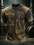 Men's Juneteenth Buffalo Soldiers Riding Art Graphic Top