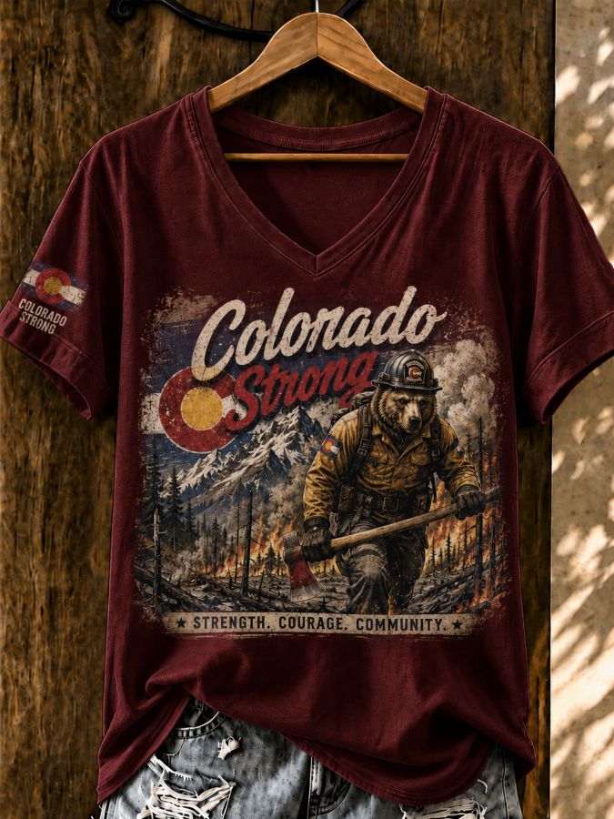 Women'S Colorado Strong Printed T-Shirt