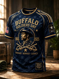 Buffalo Soldiers Day Navy Portrait Commemorative T-Shirt