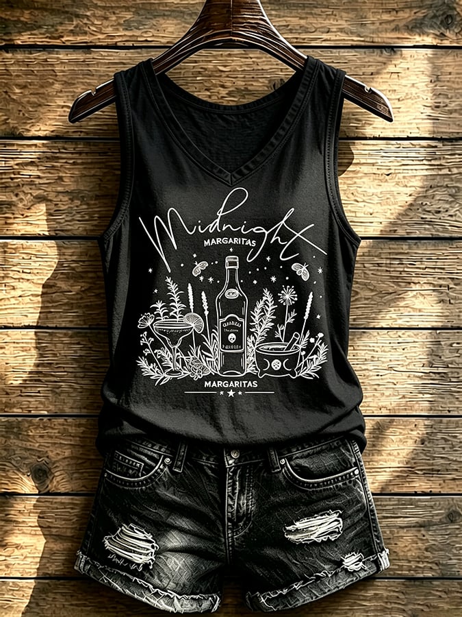 Women's Midnight Margaritas Printed Tank Top