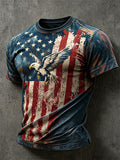 Men'S America Flag Printed Casual T-Shirt