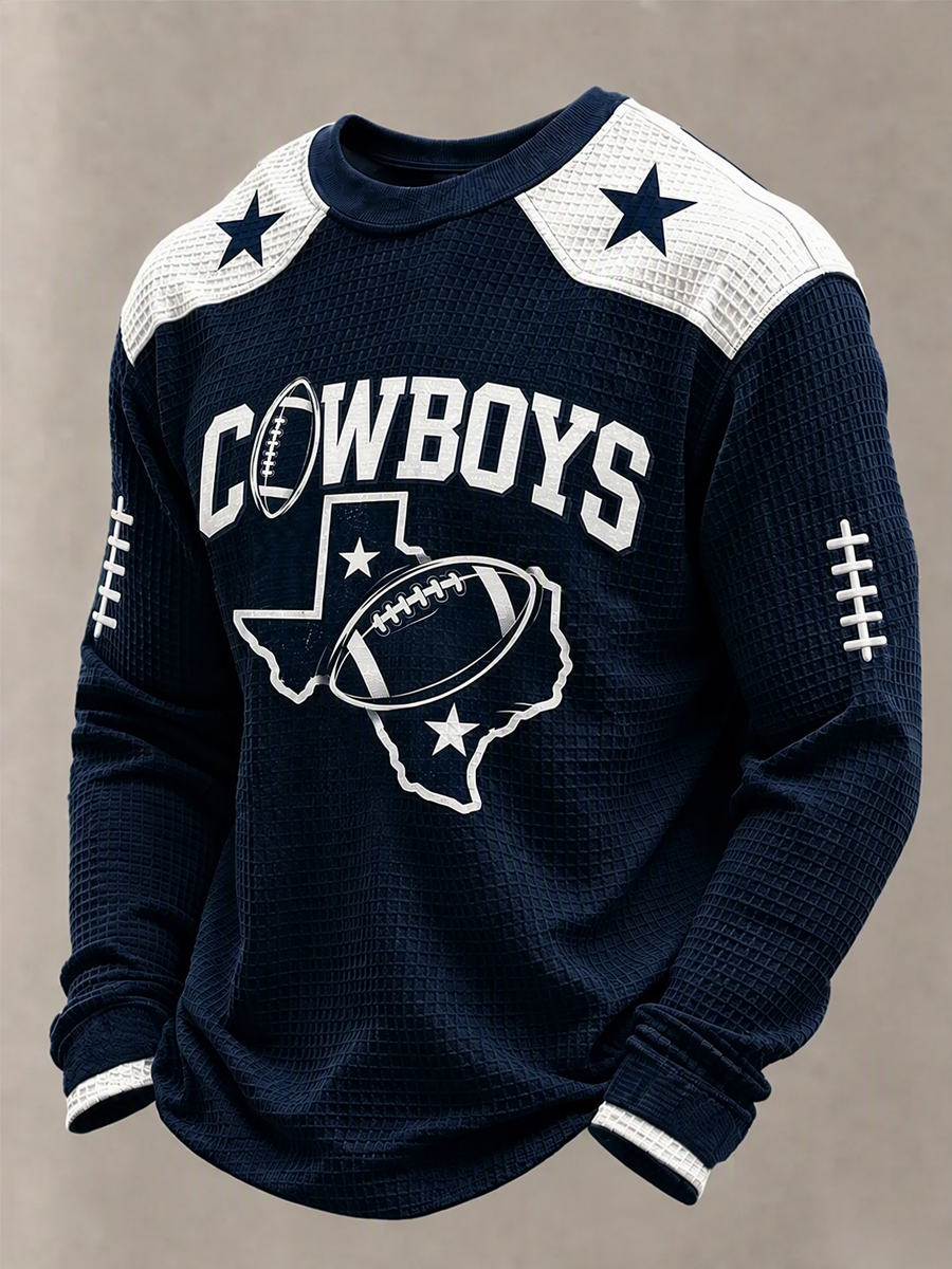 Men'S Football  Printed Waffle T-Shirt