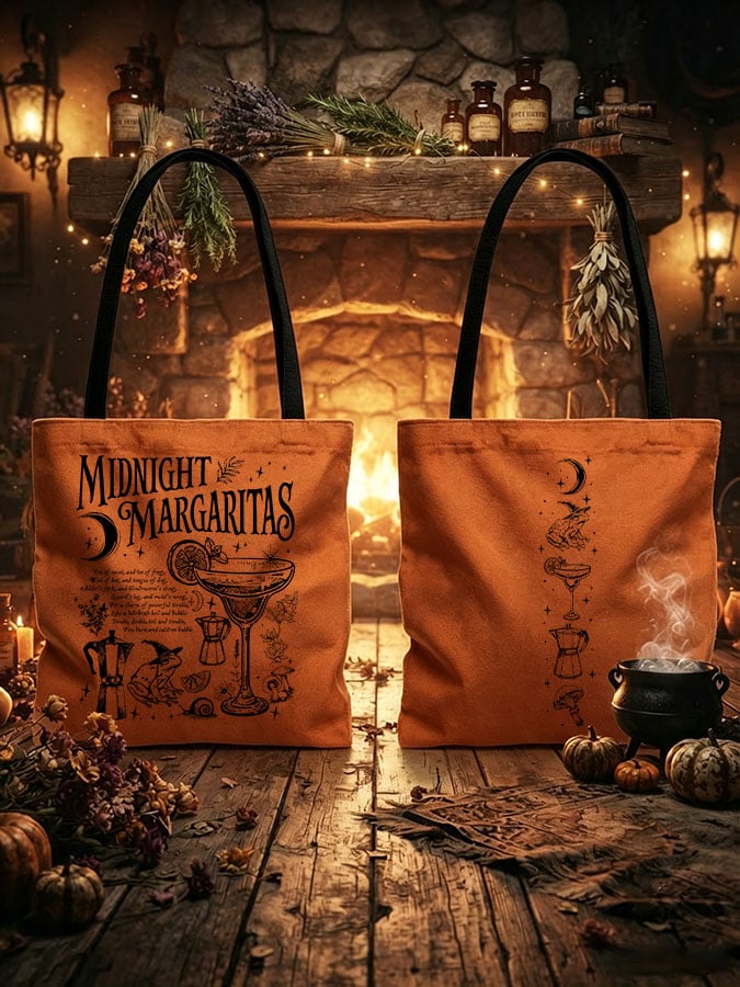 Retro Midnight Margaritas Casual Canvas Bag