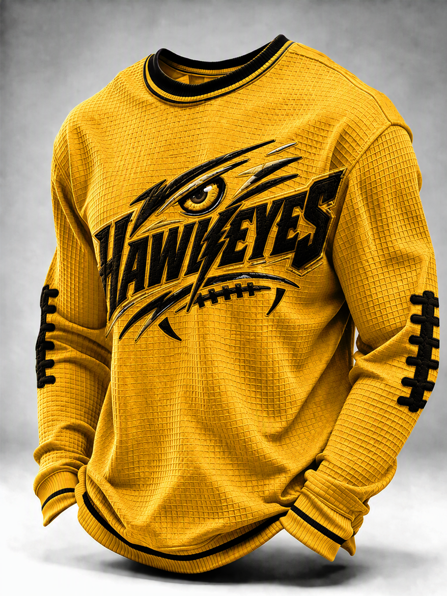 Men'S Football Printed Waffle T-Shirt