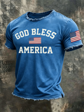Men'S America Flag Printed Casual T-Shirt