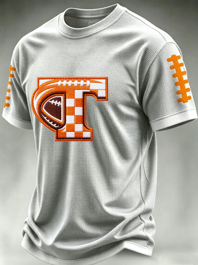 Men'S Football Print Waffle T-Shirt