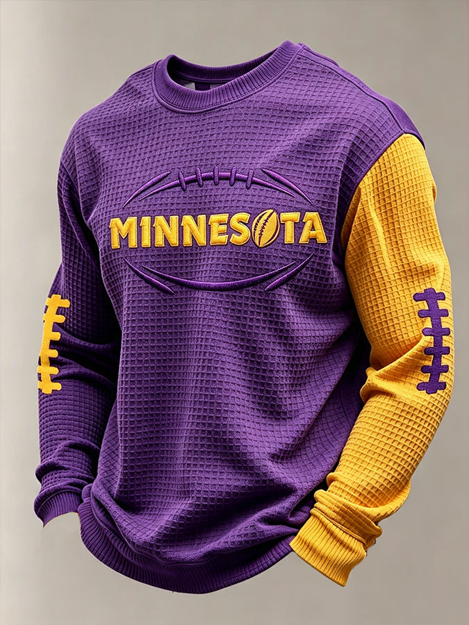 Men'S Football  Printed Waffle T-Shirt