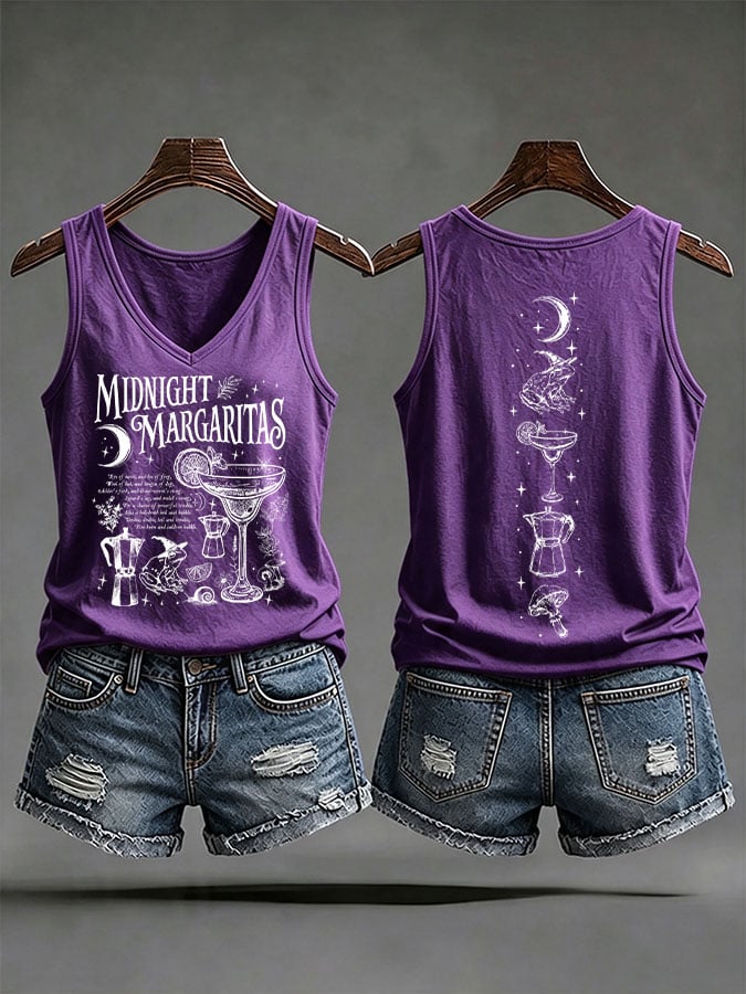 Women's Midnight Margaritas Printed Tank Top