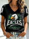 Women'S Football Print Short-Sleeve T-Shirt