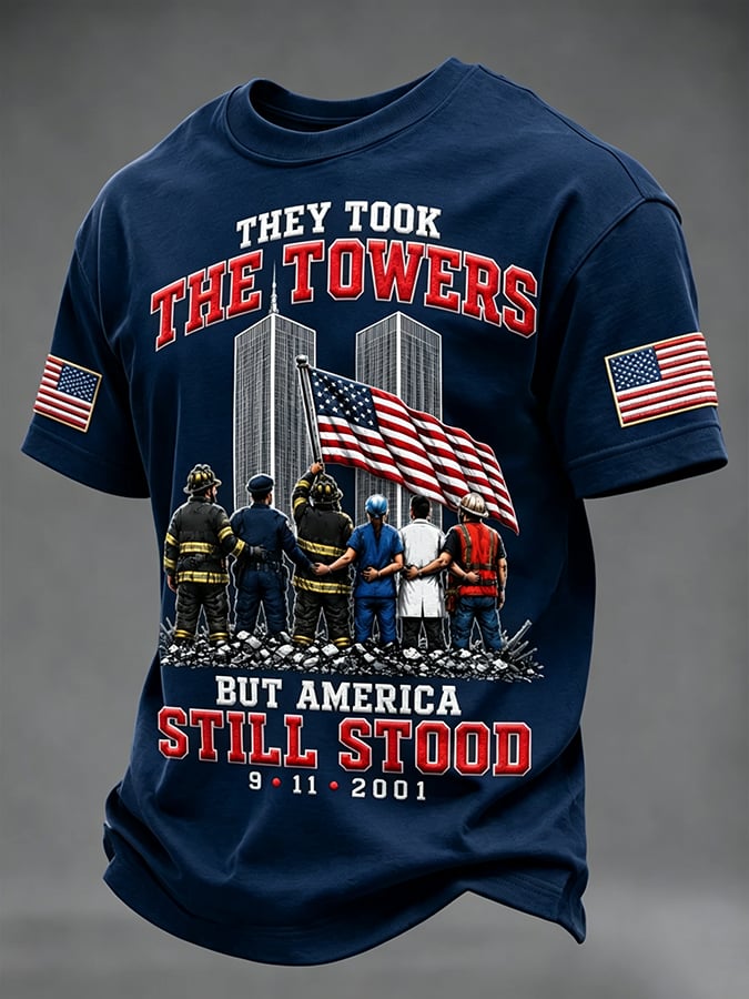 Men's 9.11 Never Forget Printing  T-Shirts