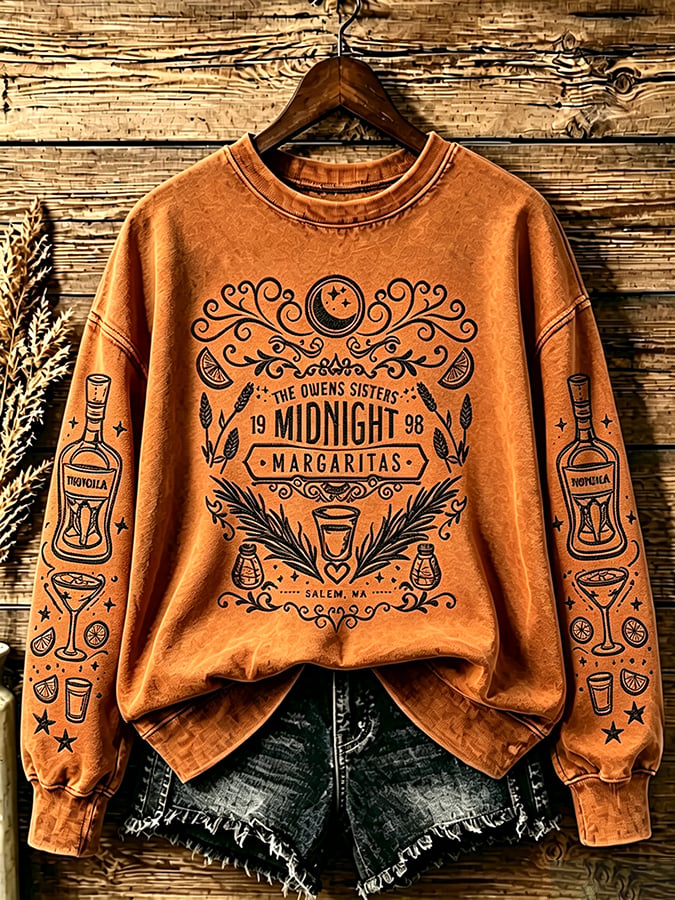 Women's Fall In Love Whenever You Can Print Casual Sweatshirt