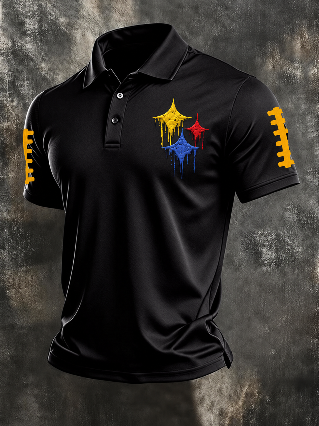 Men'S Football Printed Polo Shirt