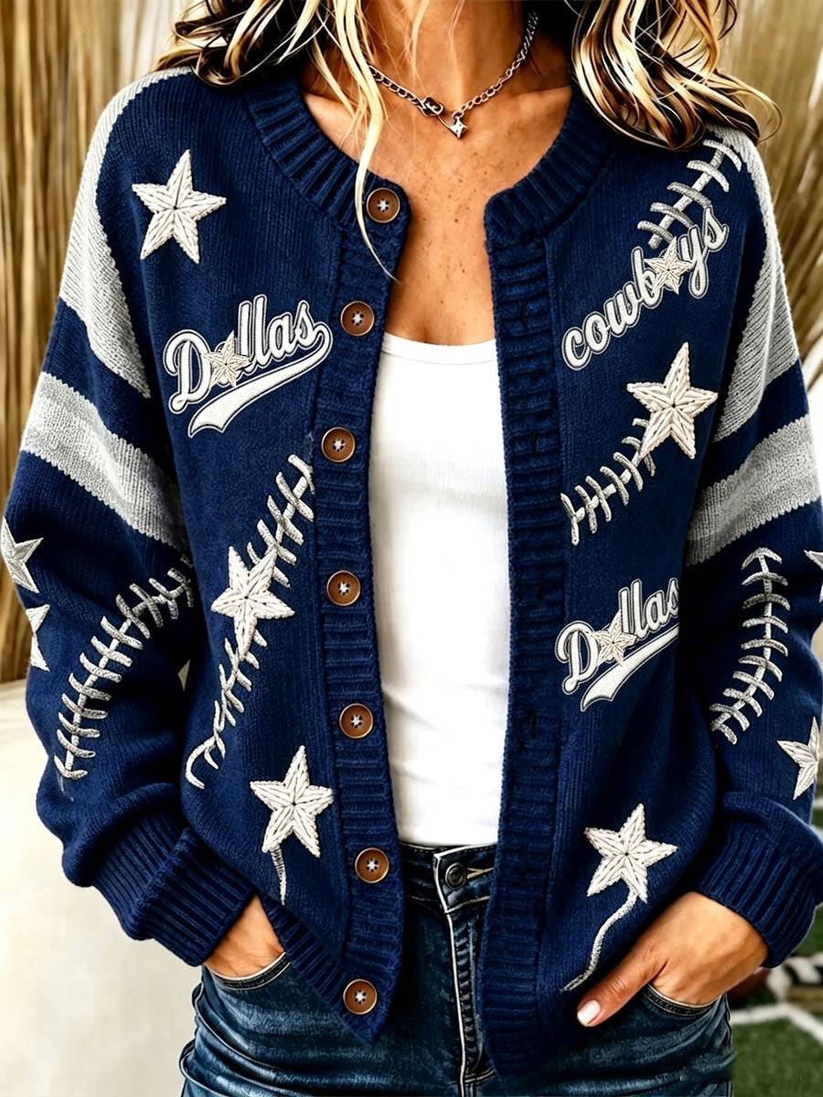 Ladies' Casual Football Fan Casual Cardigan
