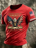 Men'S America Flag Printed Casual T-Shirt