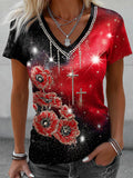 Women's Retro Memorial Day Commemorative Short-Sleeve T-Shirt