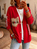 Women'S Football Fan Casual Cardigan Top