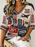 9.11 Never Forget Printed T-Shirts
