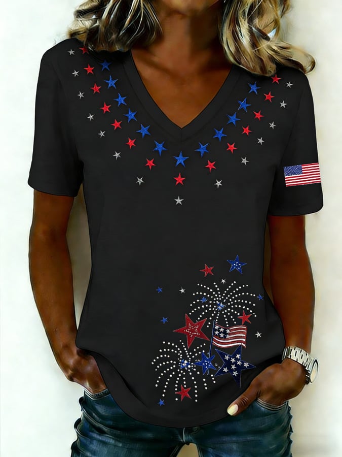 Women's American 250th Anniversary Printed Casual T-shirt