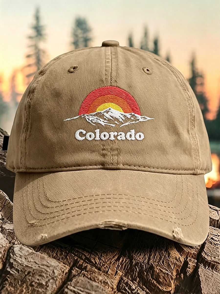 Retro Colorado Strong Colorado Wildfires Praying For The Firefighters Print Baseball Cap