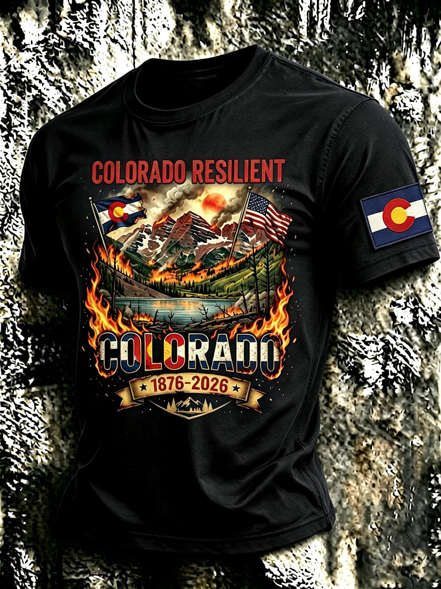 Men'S Forest Fire Print T-Shirt